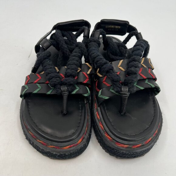 FARM Rio Black Red Platform Lace Up Sandals | Size 8 - Picture 5 of 10